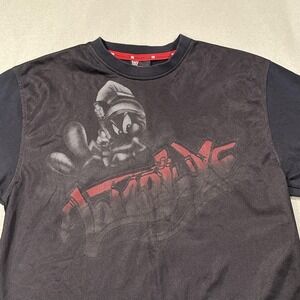 Marvin Martian Shirt Mens Large Black Short Sleeve Looney Tunes Graphic Lot 29